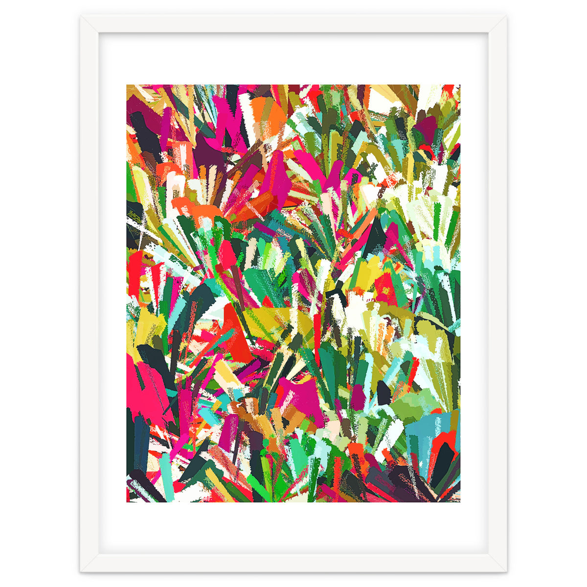 Sparks of Emotions, Abstract Eclectic Colorful Expression Painting, Pop of Color Modern Bohemian Illustration