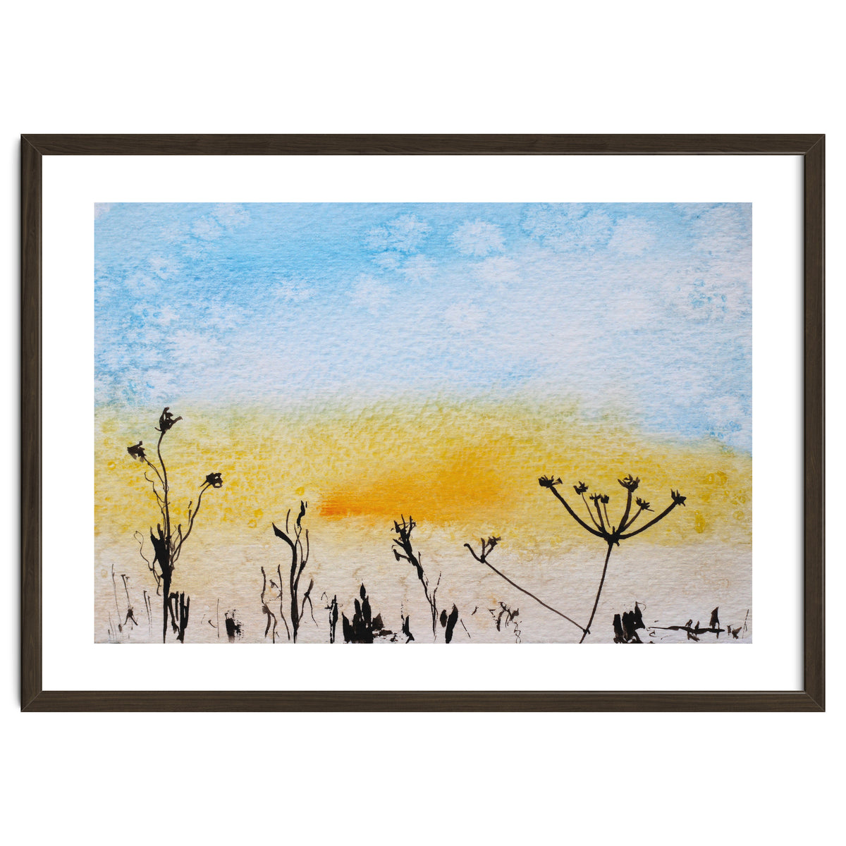 Winter sunrise || watercolor