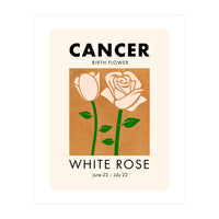 Cancer Birth Flower White Rose (Print Only)