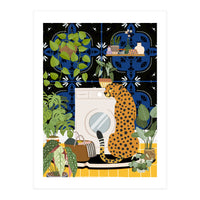 Cheetah in Moroccan Style Laundry Room (Print Only)