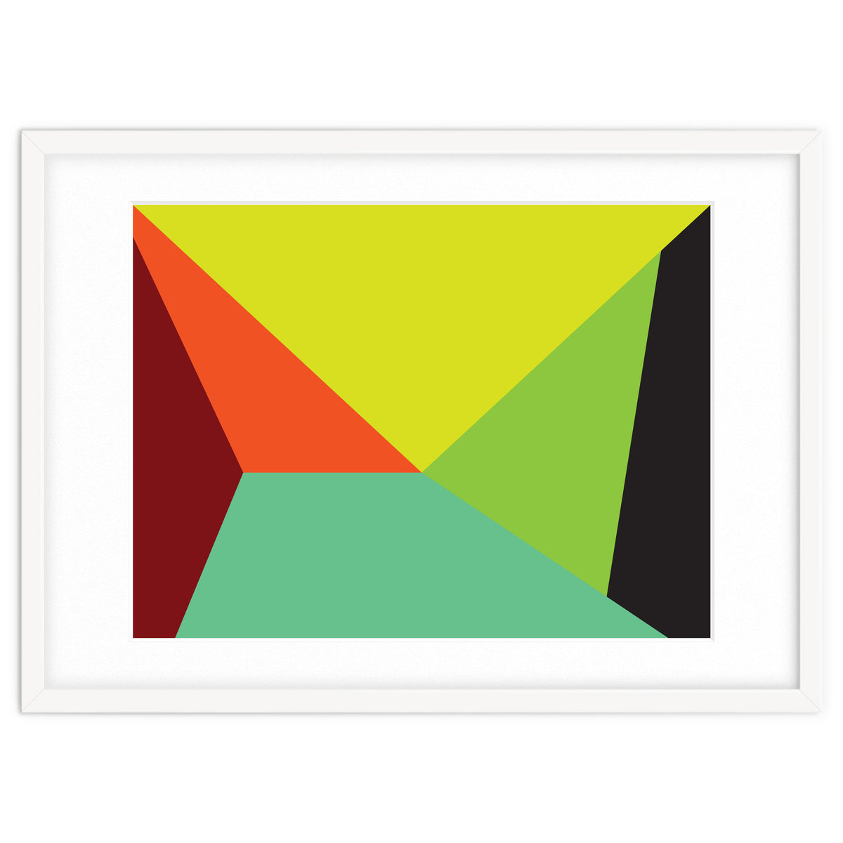 Geometric Shapes No. 31 -  yellow, orange & green