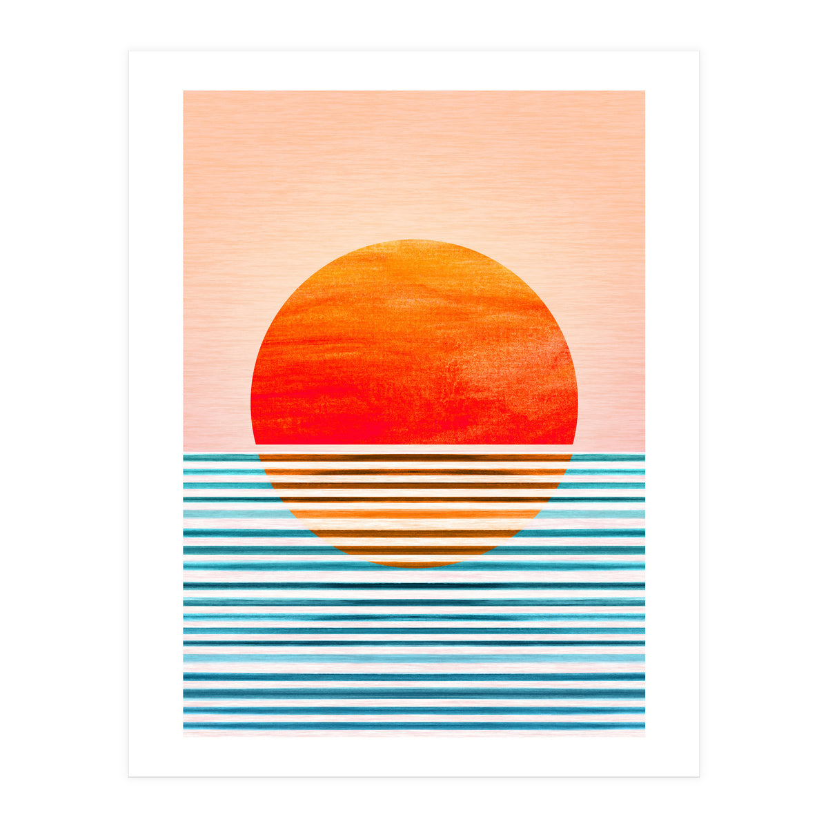 Geometric Minimalist Sunset (Print Only)