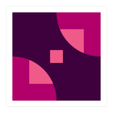 Geometric Shapes No. 1 - purple & pink squares (Print Only) thumbnail