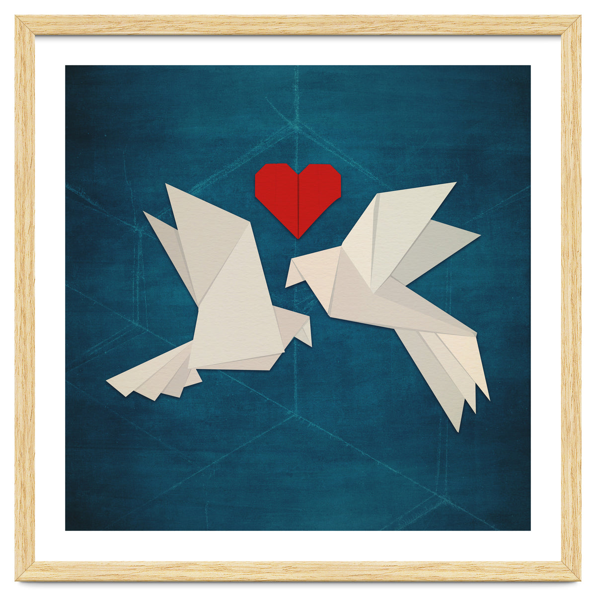 Origami love birds