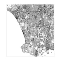 Los Angeles White Map (Print Only)