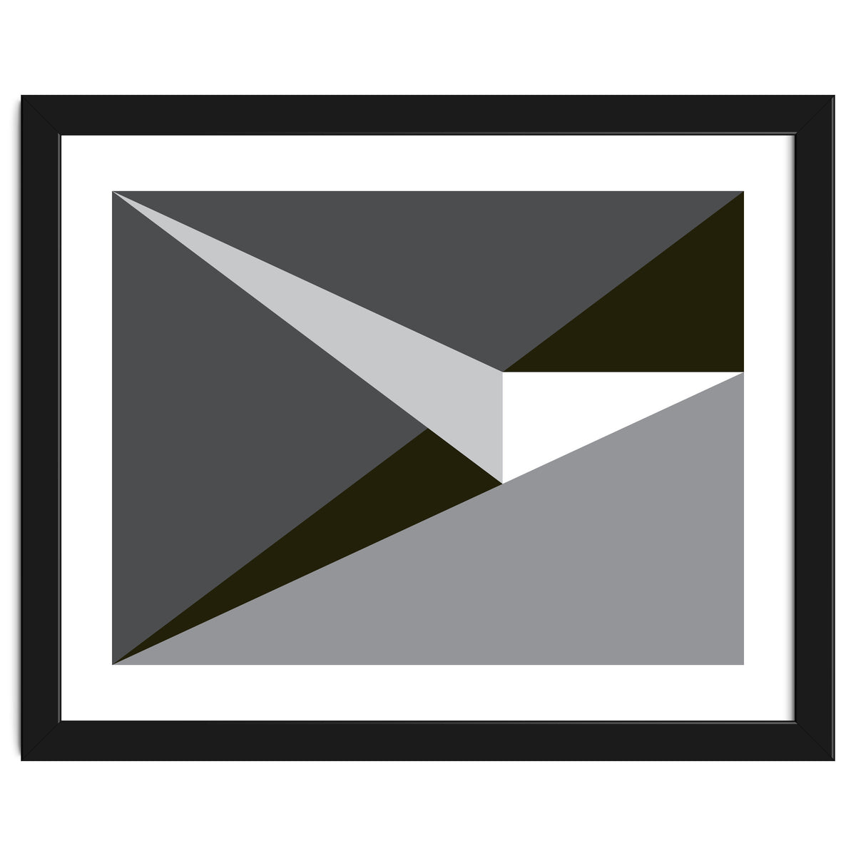 Geometric Shapes No. 73 - black & grey triangles