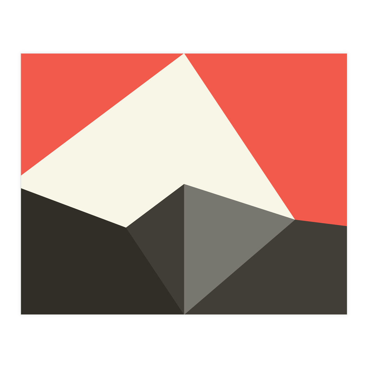 Geometric Shapes No. 77 - pink & grey (Print Only)