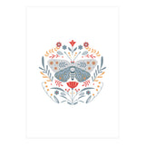 Scandinavian Folk Art: Butterfly & Flowers (Print Only) thumbnail