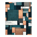 Random Pattern - Copper, Marble, and Blue Concrete (Print Only) thumbnail