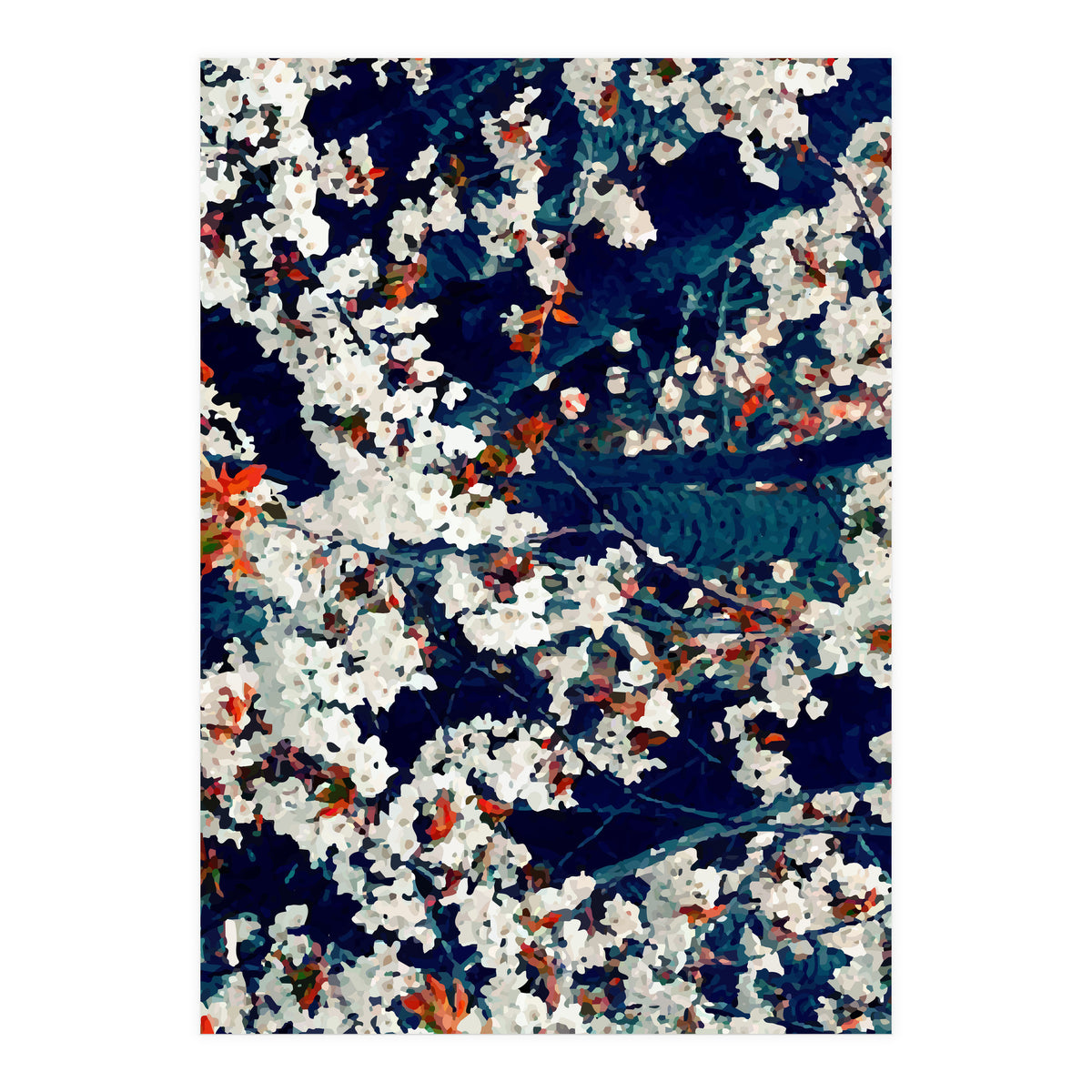 Floral Contrast  (Print Only)