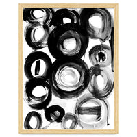 Black and White Ink Circles