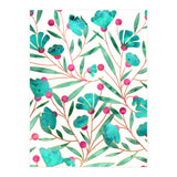 Turquoise Floral (Print Only) thumbnail