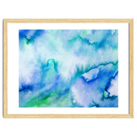 Watercolor turquoise tie-dye