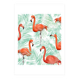 Flamingo And Mint Palm (Print Only) thumbnail