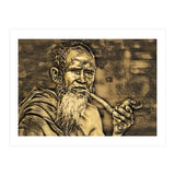 Old Man with Pipe (Print Only) thumbnail