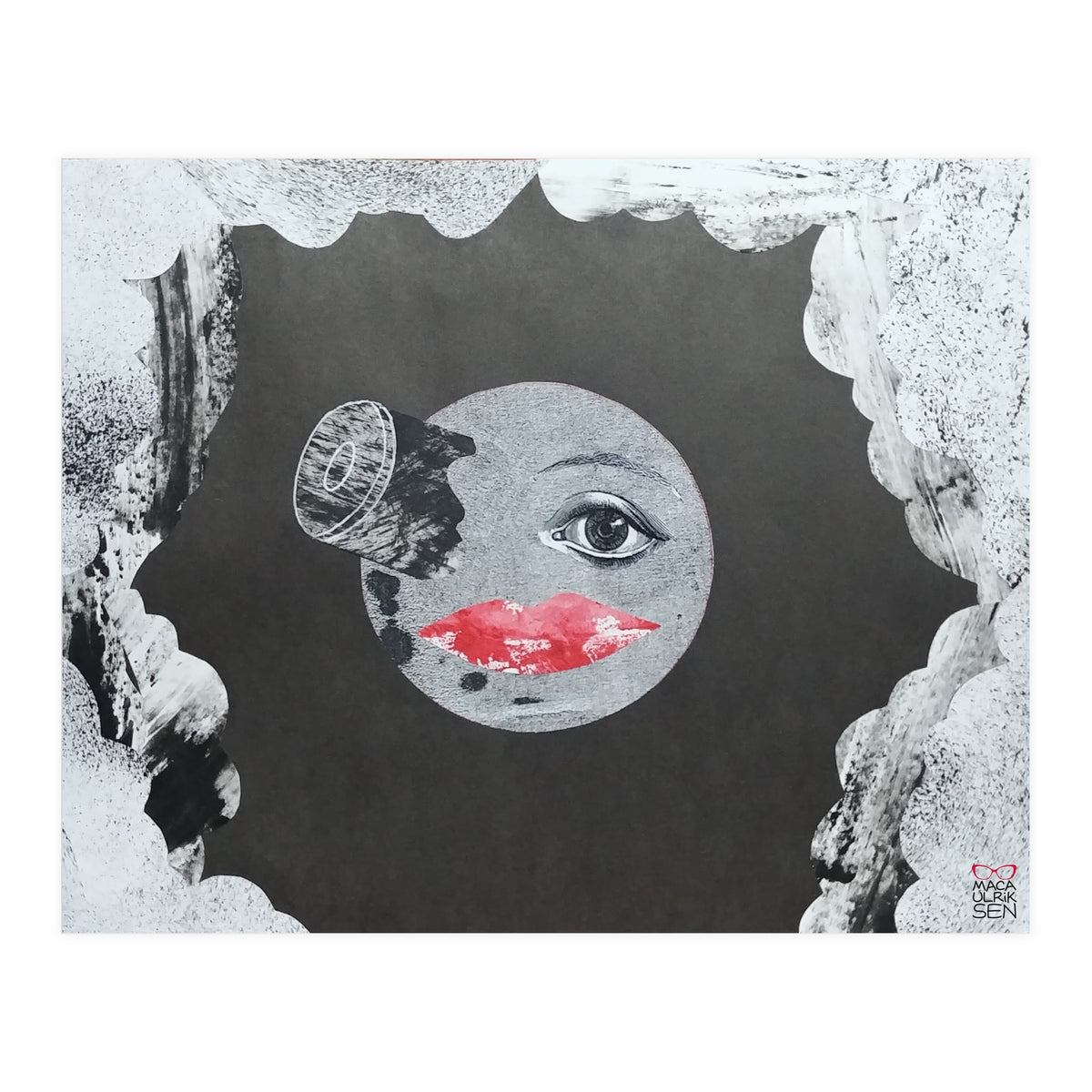 Voyage dans la lune collage (Print Only)