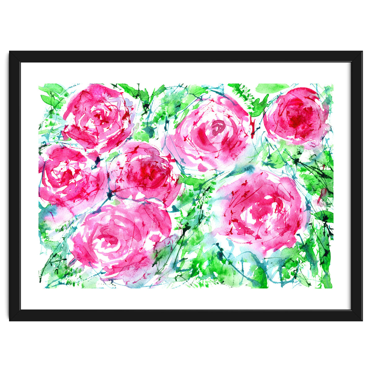 Blooming bouquet || watercolor roses