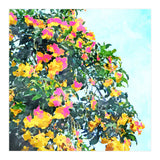 Summer Bougainvillea Watercolor Painting (Print Only) thumbnail