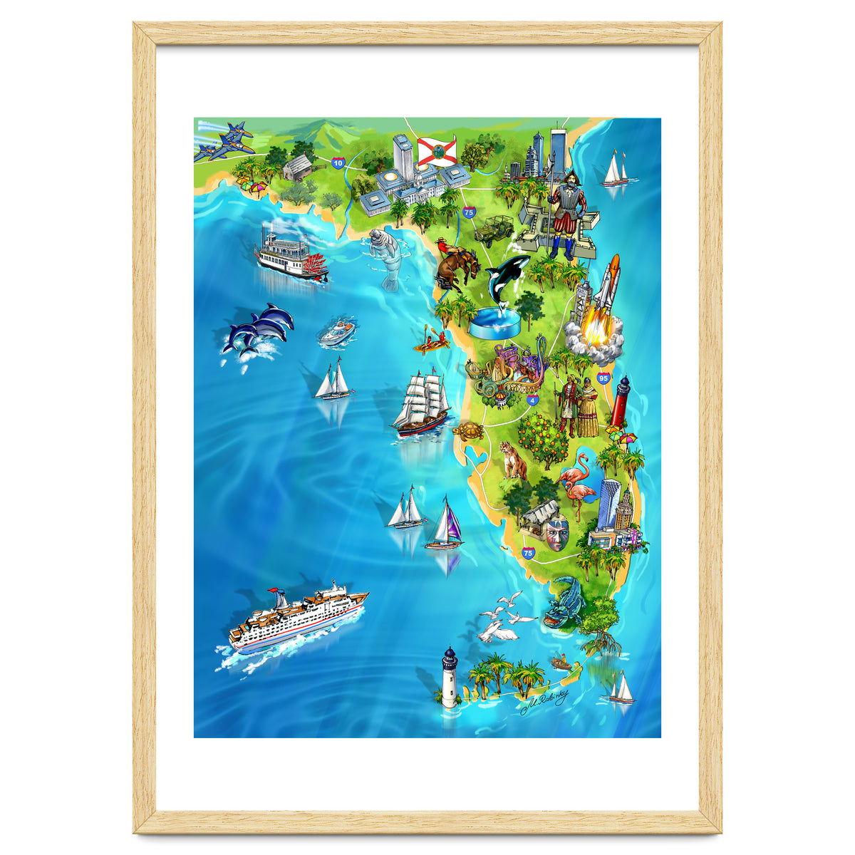 Florida Illustrated Map
