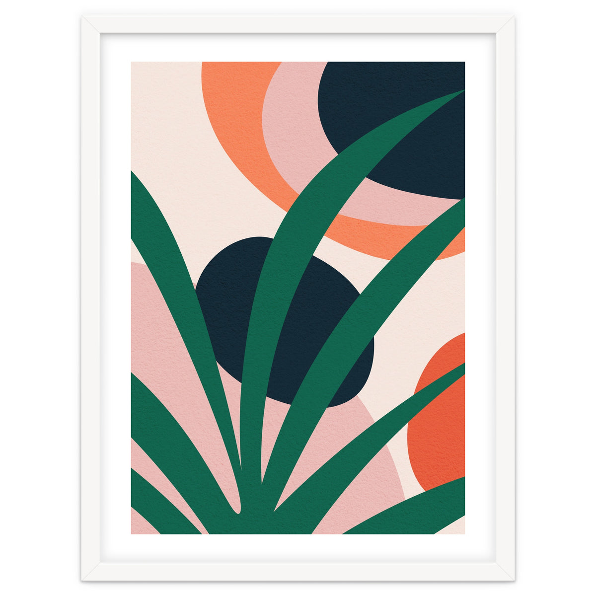 Abstract Mid Century Modern Scandinavian Leaf