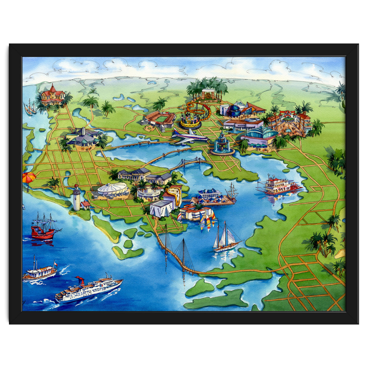 Tampa Bay Illustrated Map