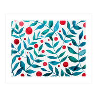 Watercolor Teal Branches (Print Only)