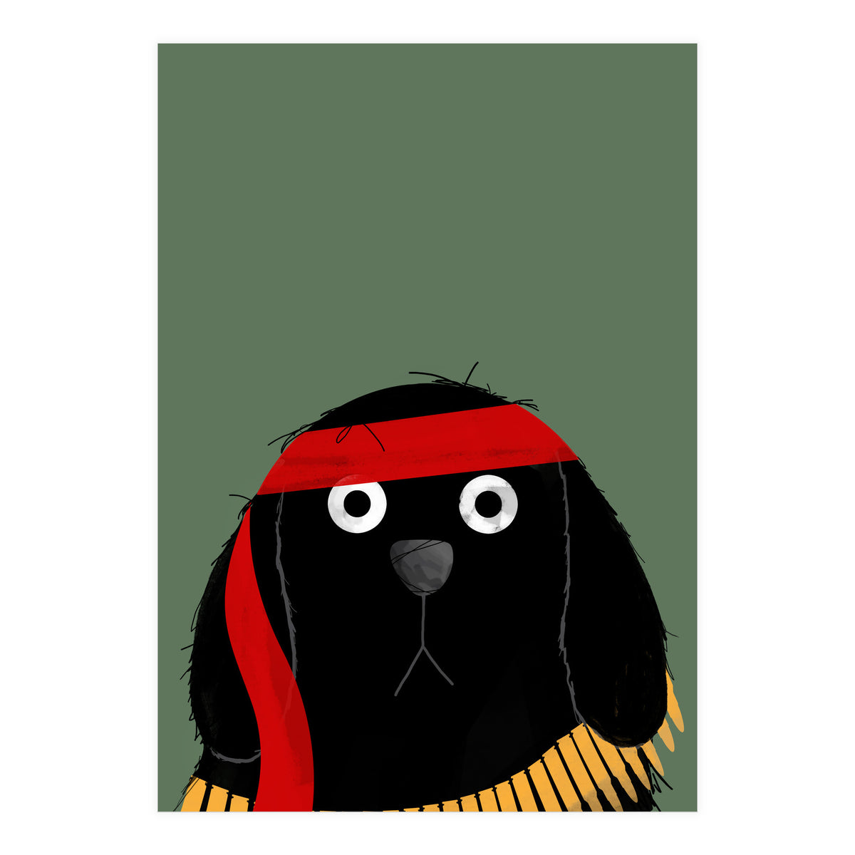 Doozal Dog Rambo (Print Only)