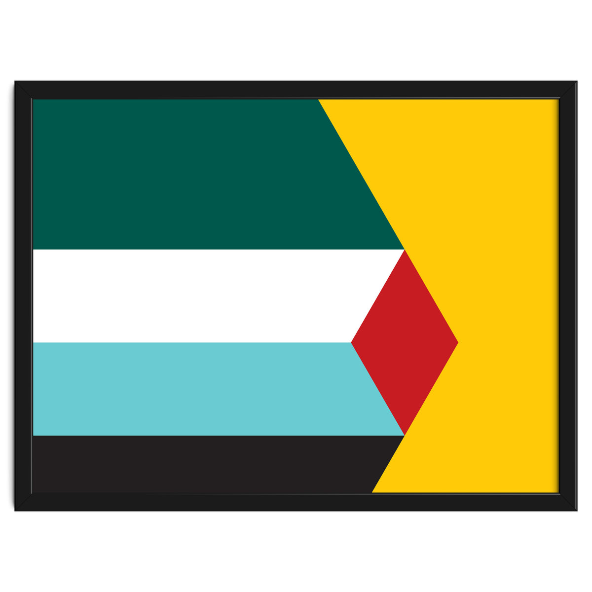 Geometric Shapes No. 43 - yellow & green