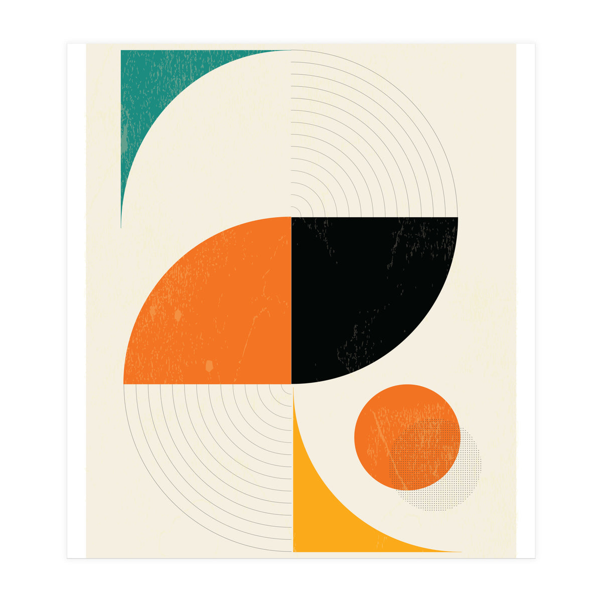 Mid Century Modern Abstract Pop  (Print Only)