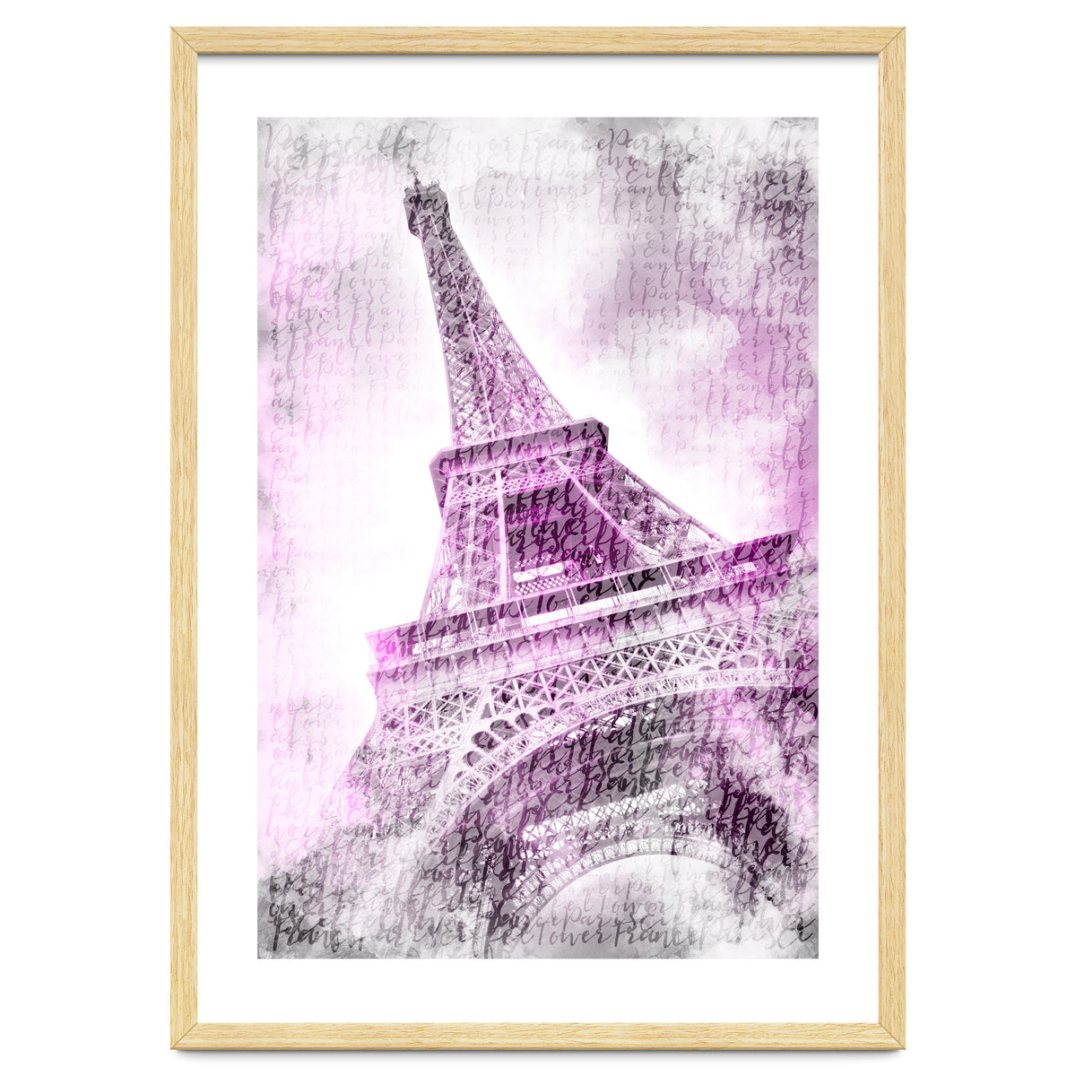 PARIS Watercolor Eiffel Tower | pink