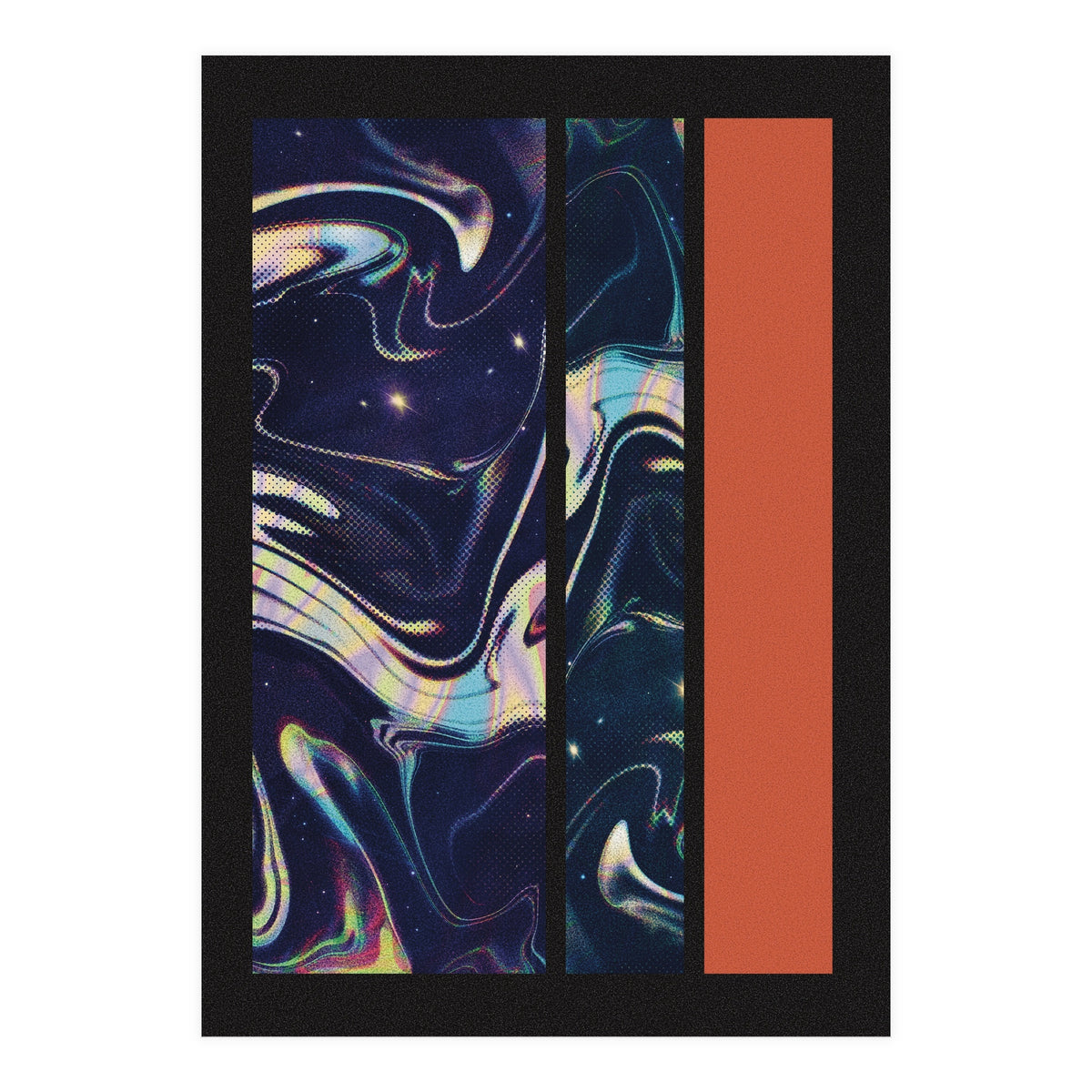 Red Marble Shapes (Print Only)