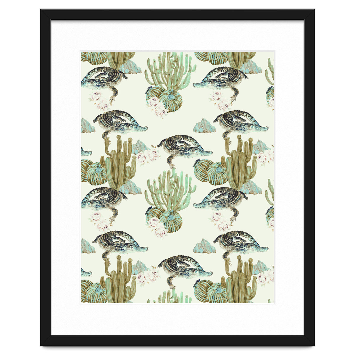 Crocodile pattern on the cactus