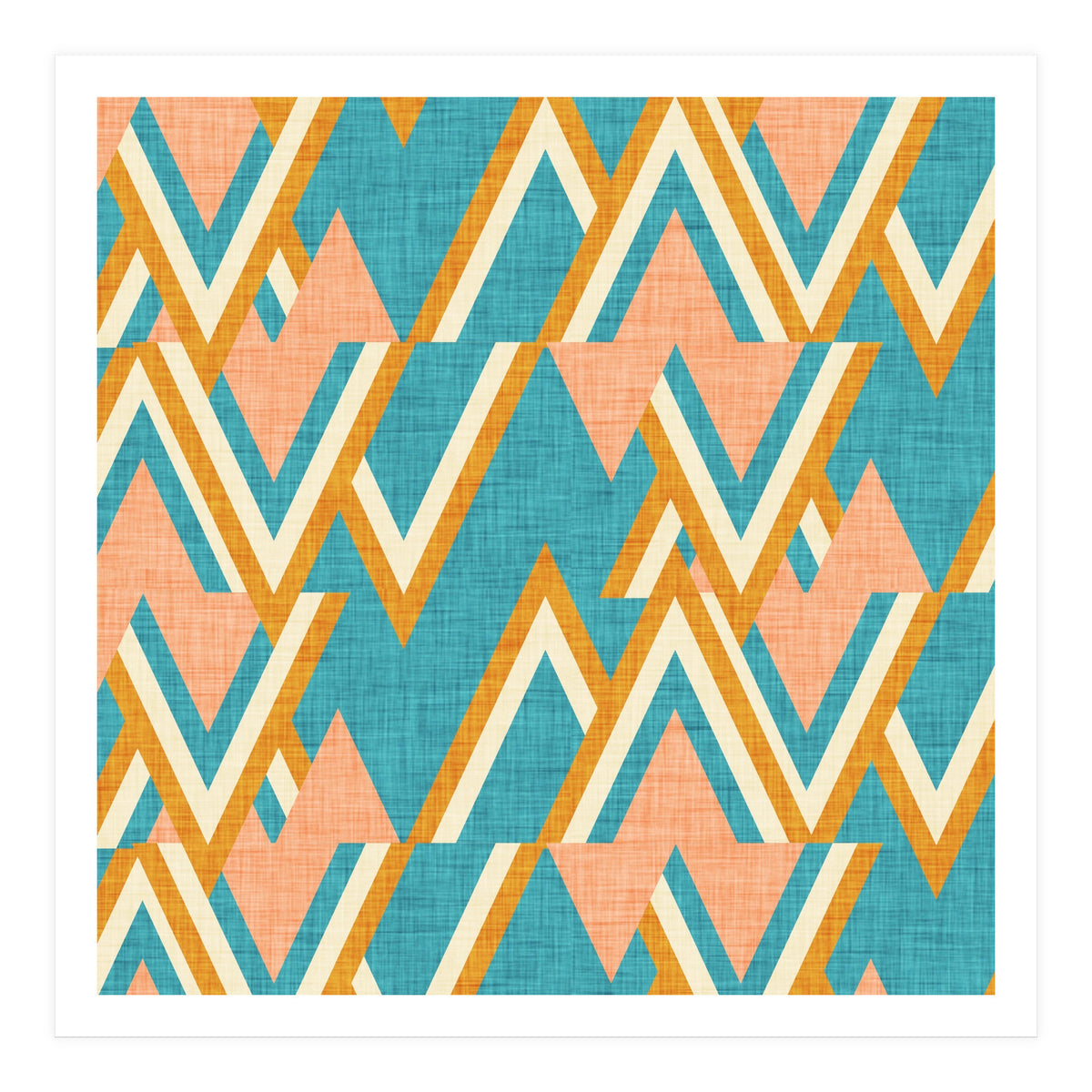 New Mid Mod Woods Blue  (Print Only)