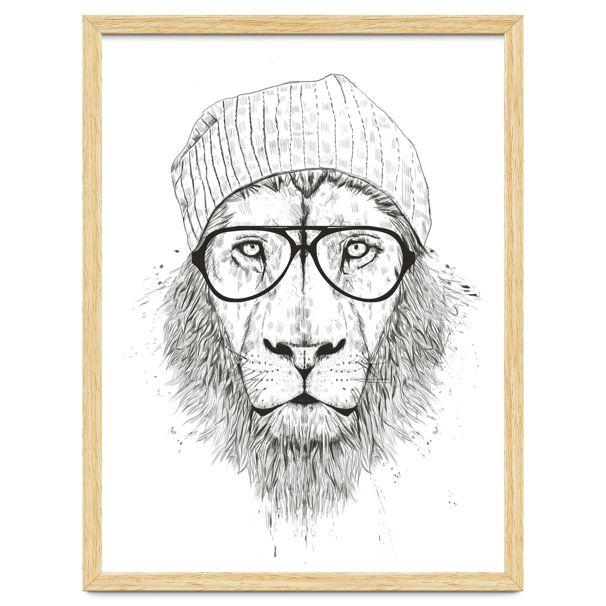 Cool Lion Bw