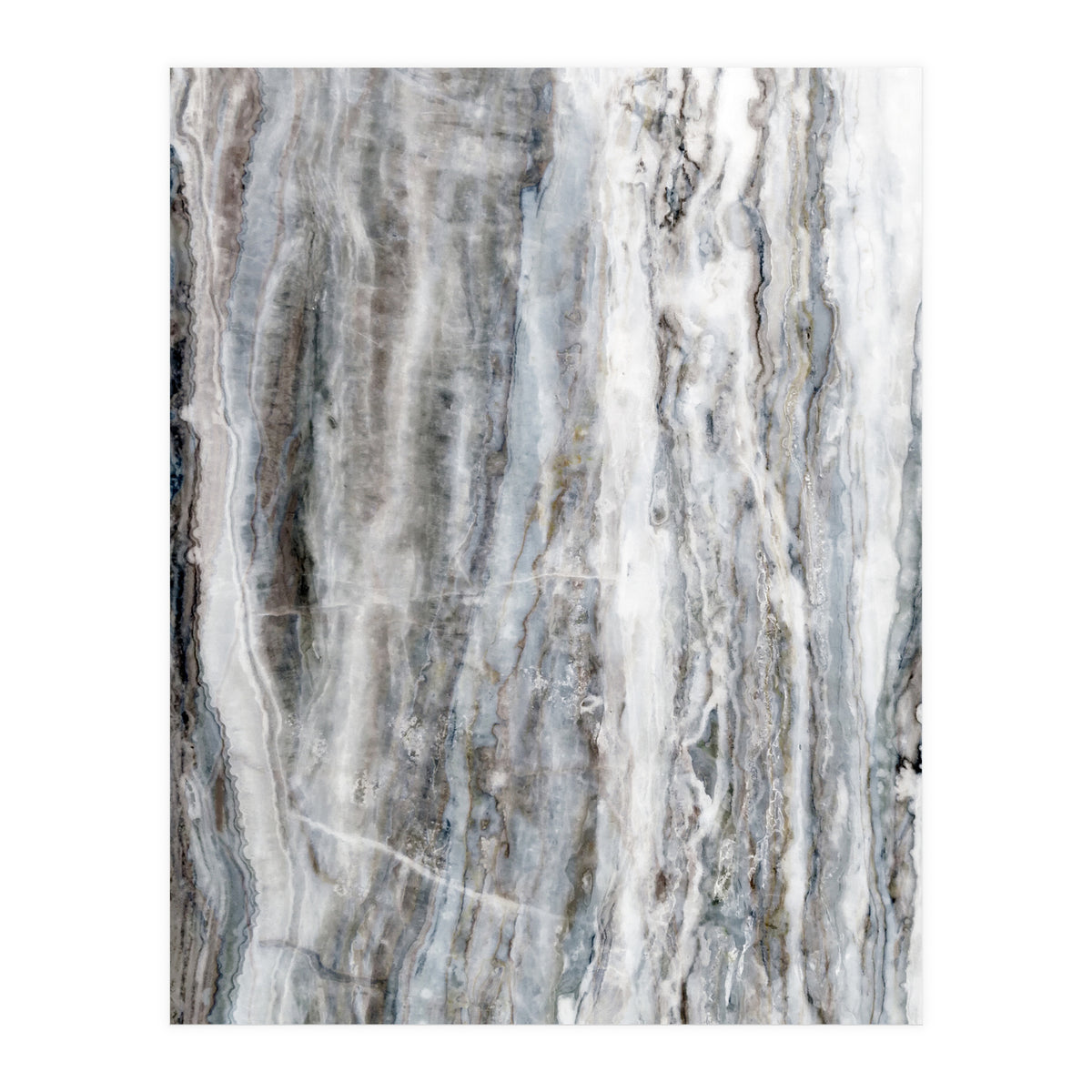 Marble Landscape II Blue and White (Print Only)