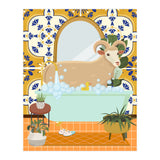 Ram Bathing in Moroccan Style Bathroom (Print Only) thumbnail