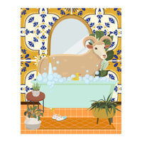 Ram Bathing in Moroccan Style Bathroom (Print Only)