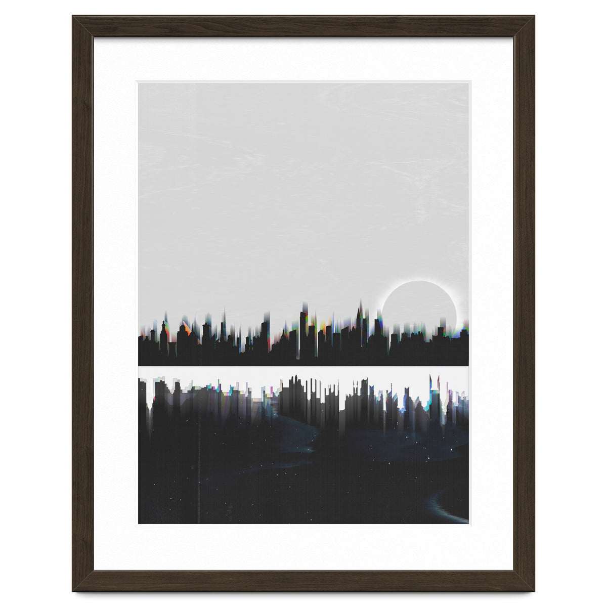 Black and white city