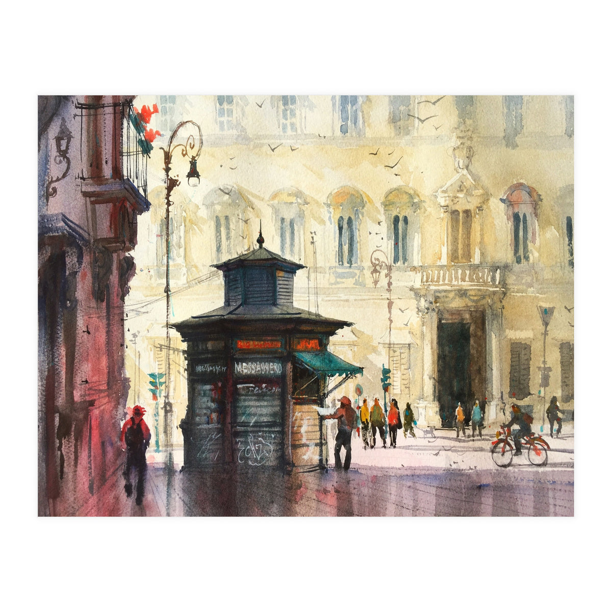 Newspaper Stall Rome (Print Only)