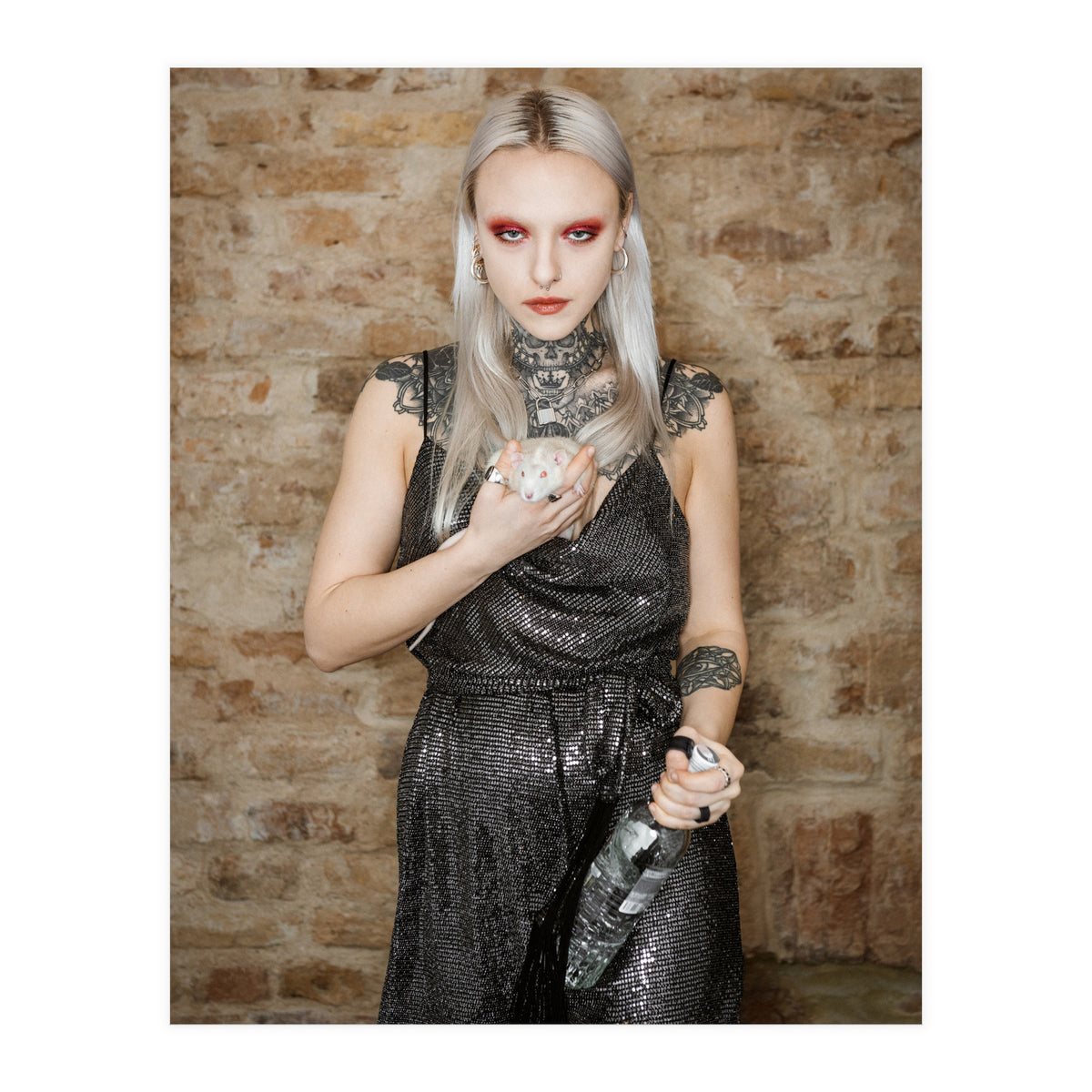 White metal Rat year Is here (Print Only)