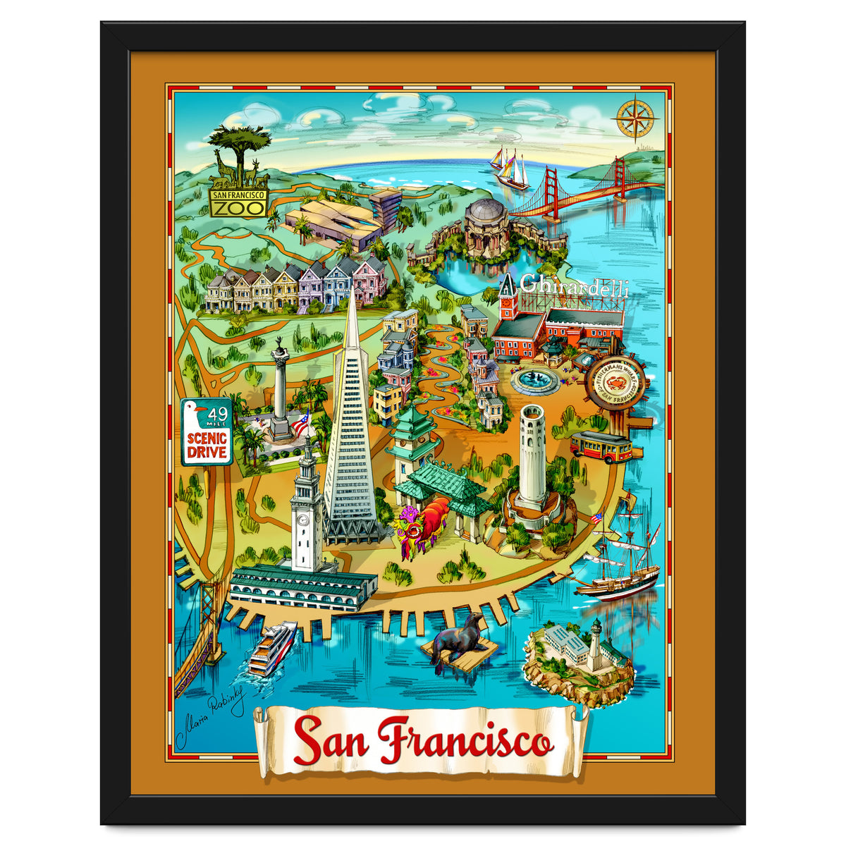 San Francisco Map Illustration