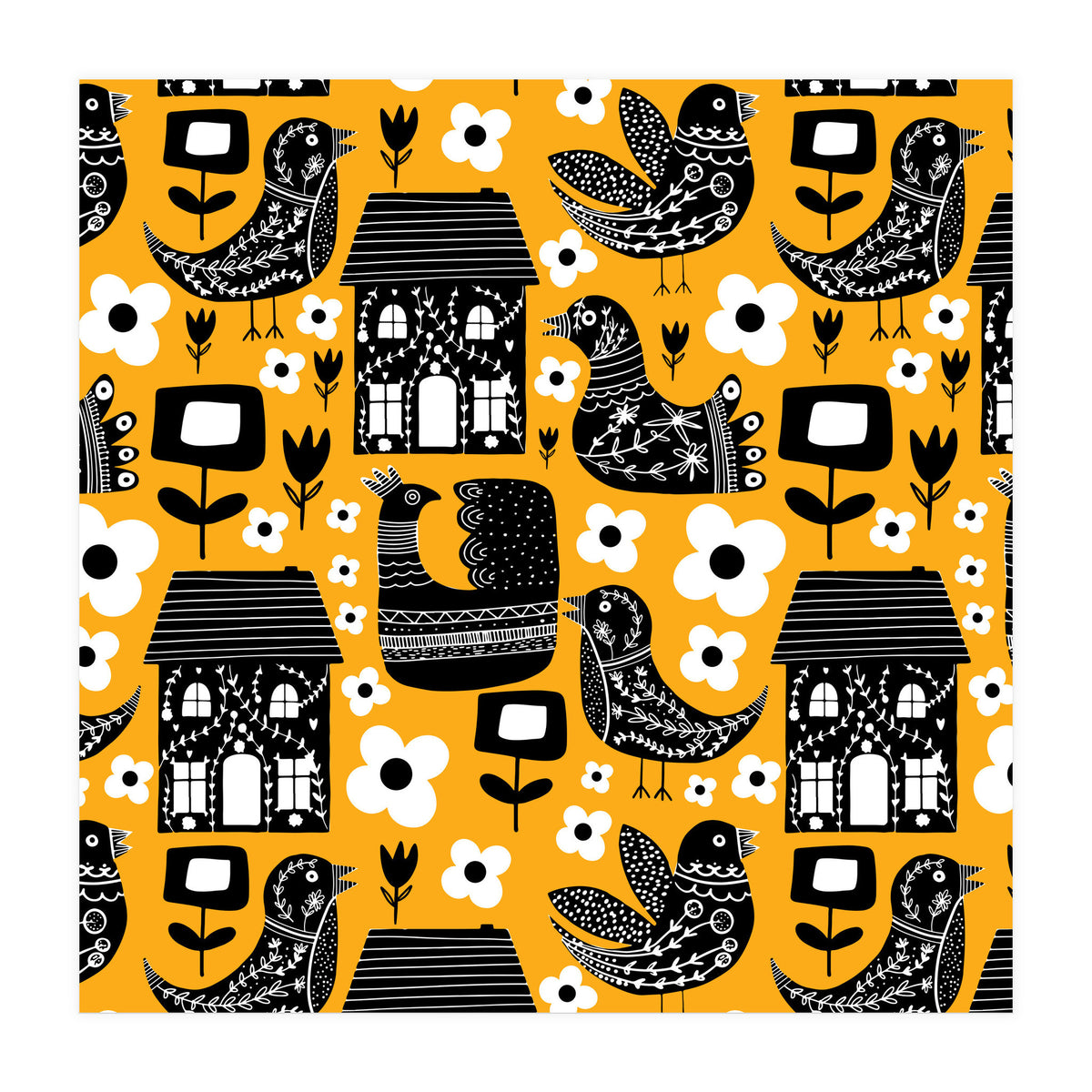 Max Folk Yellow  (Print Only)