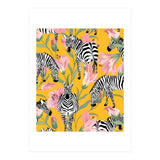 Striped For Life | Zebra Mango Forest | Modern Bohemian Wildlife Jungle | Botanical Nature (Print Only) thumbnail