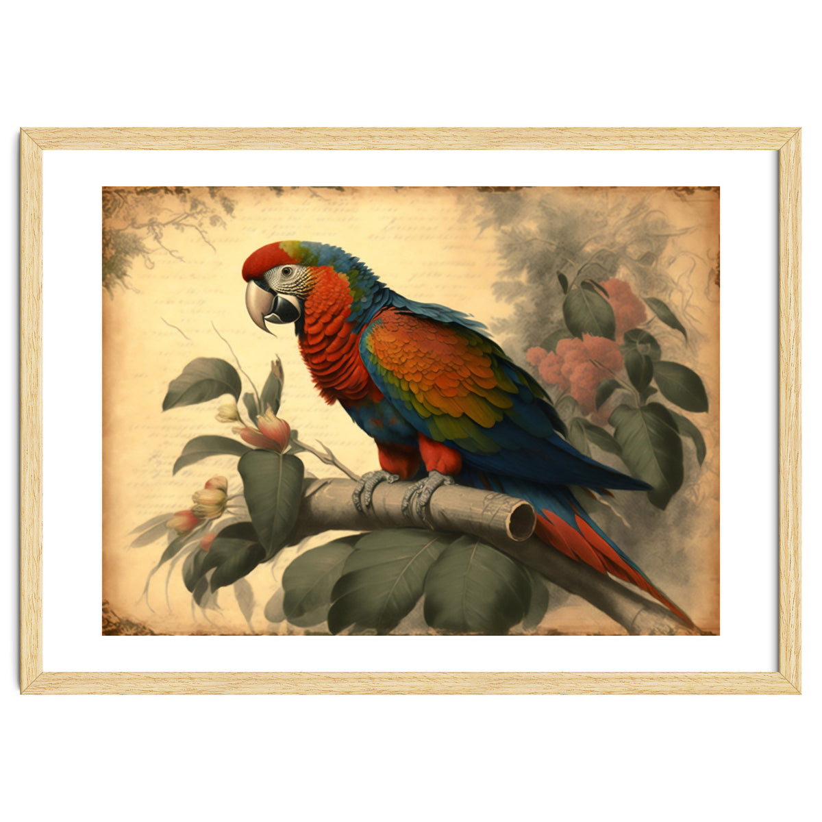Parrot Vintage Painting