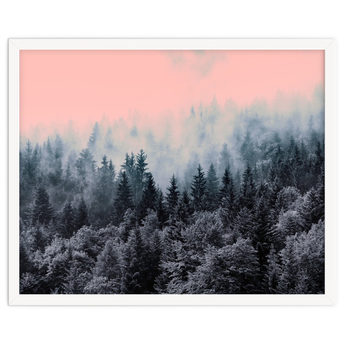 Forest in gray and pink