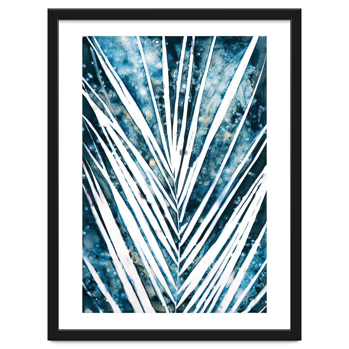 Indigo Blue Botanical Leaves No. 4