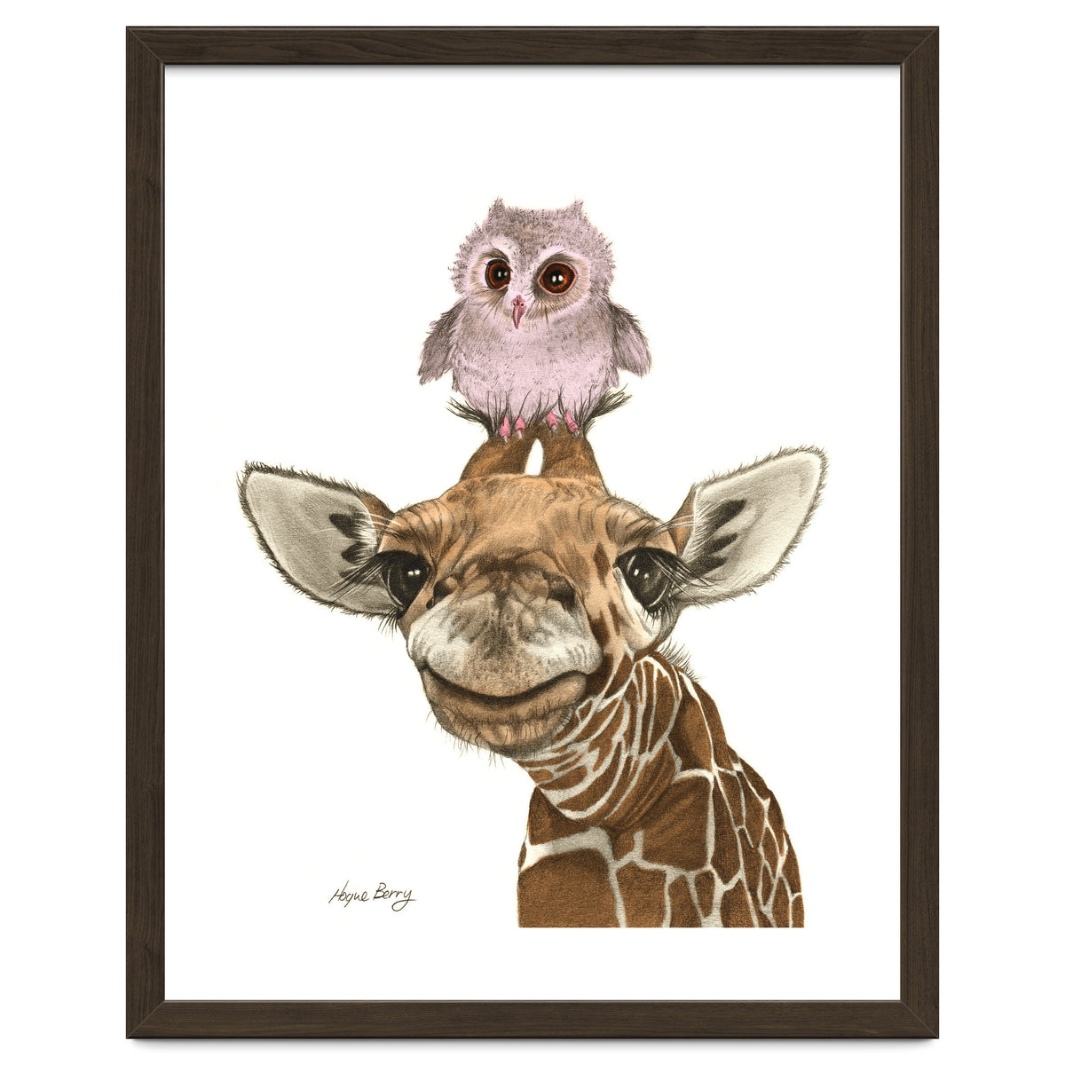 Giraffe and Owl