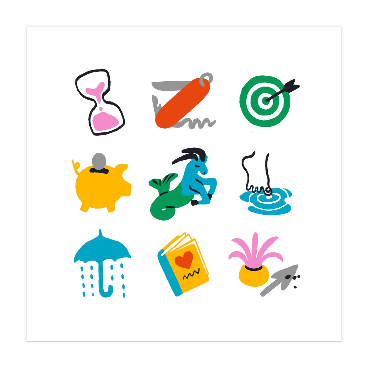 Capricorn Emoji (Print Only)