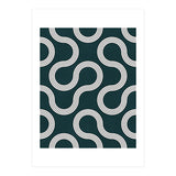 My Favorite Geometric Patterns No.35 - Green Tinted Navy Blue (Print Only) thumbnail