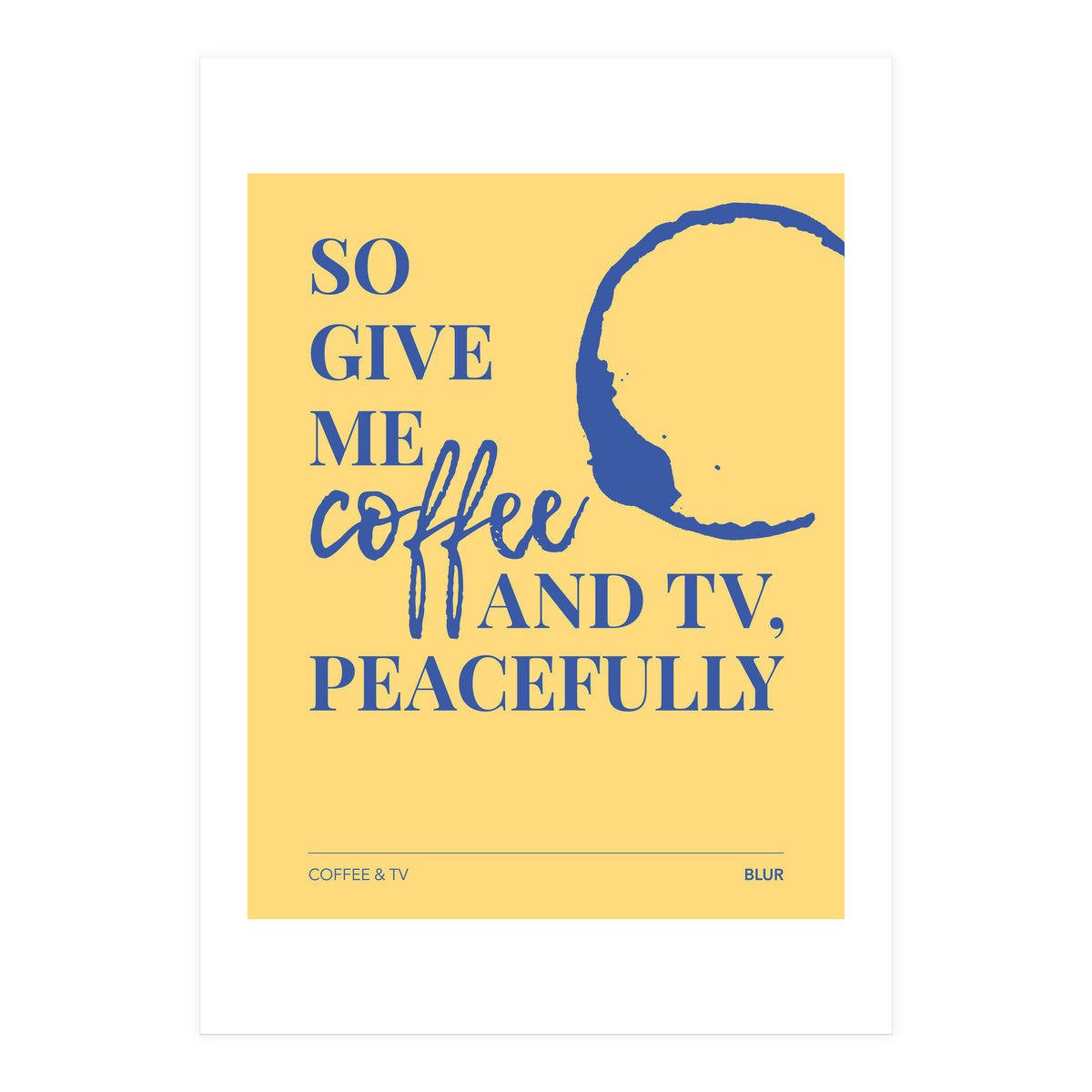 Blur - Coffee & Tv (Print Only)